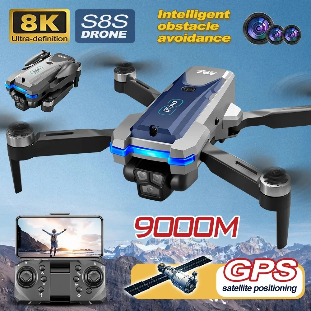 S8S GPS Drone 5G Wifi 8K HD Du - Rc Helicopter Case ulasan dan harga